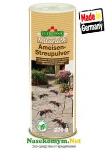 Органическая присыпка от муравьев и других ползающих насекомых Florissa Naturlich