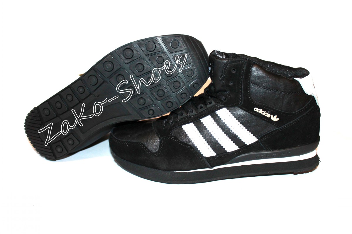 Кроссовки Adidas с натуральным мехом (Black)