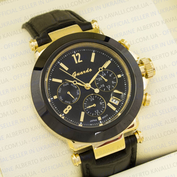 Мужские часы Guardo Gold & Black 1027G-S08367