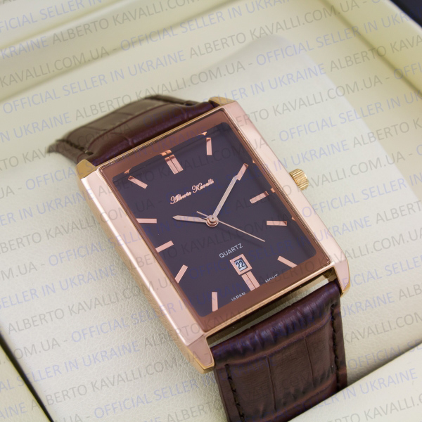 Мужские часы Alberto Kavalli Gold & Brown 3206-5742