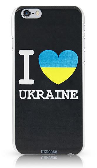 Чехол UkrCase iPhone 6 Ukraine I love Ukraine black