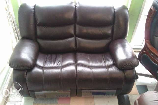 Кожаный диван 2-ка + кожаное кресло R-43