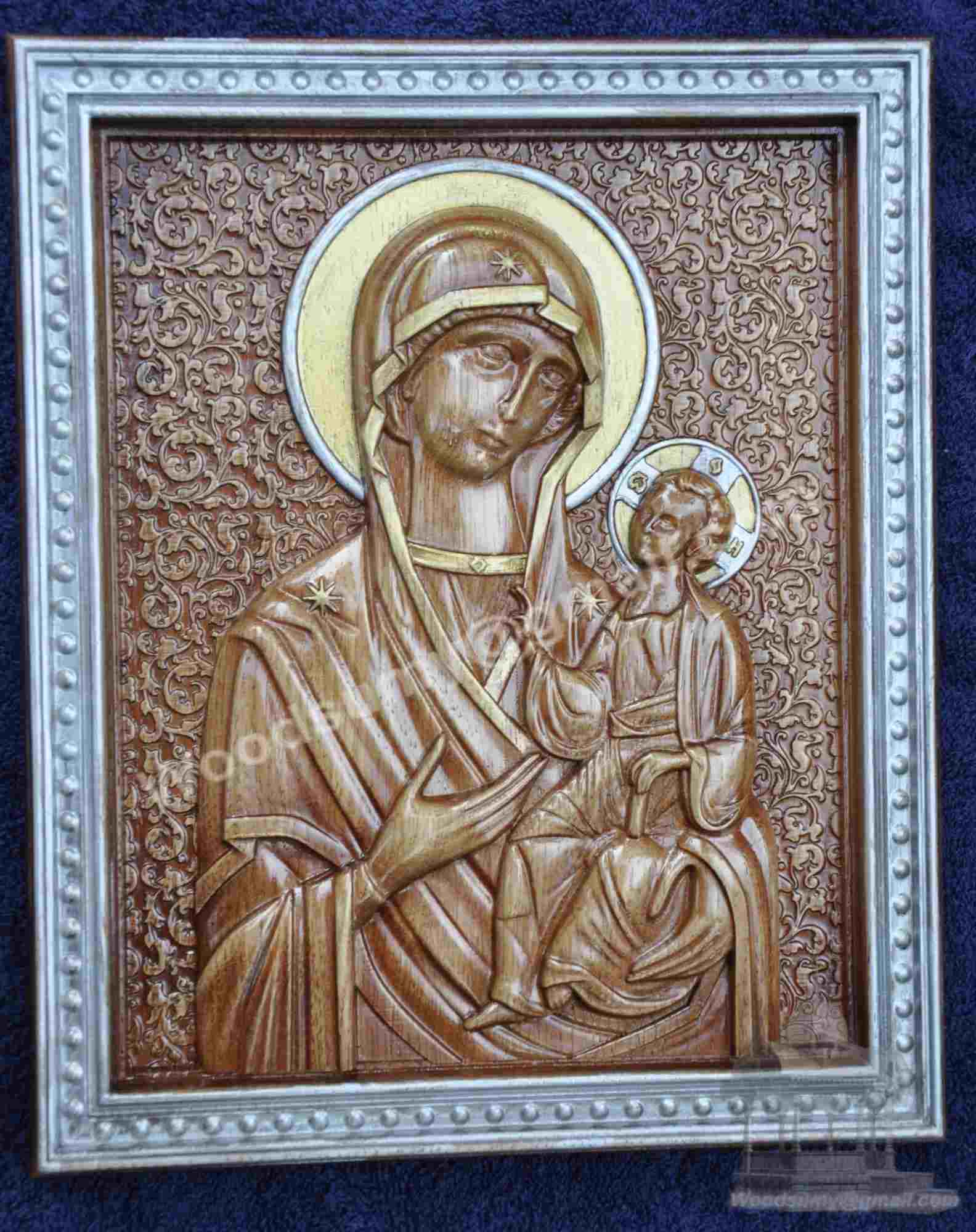 Резная икона "Иверской Божьей Матери"