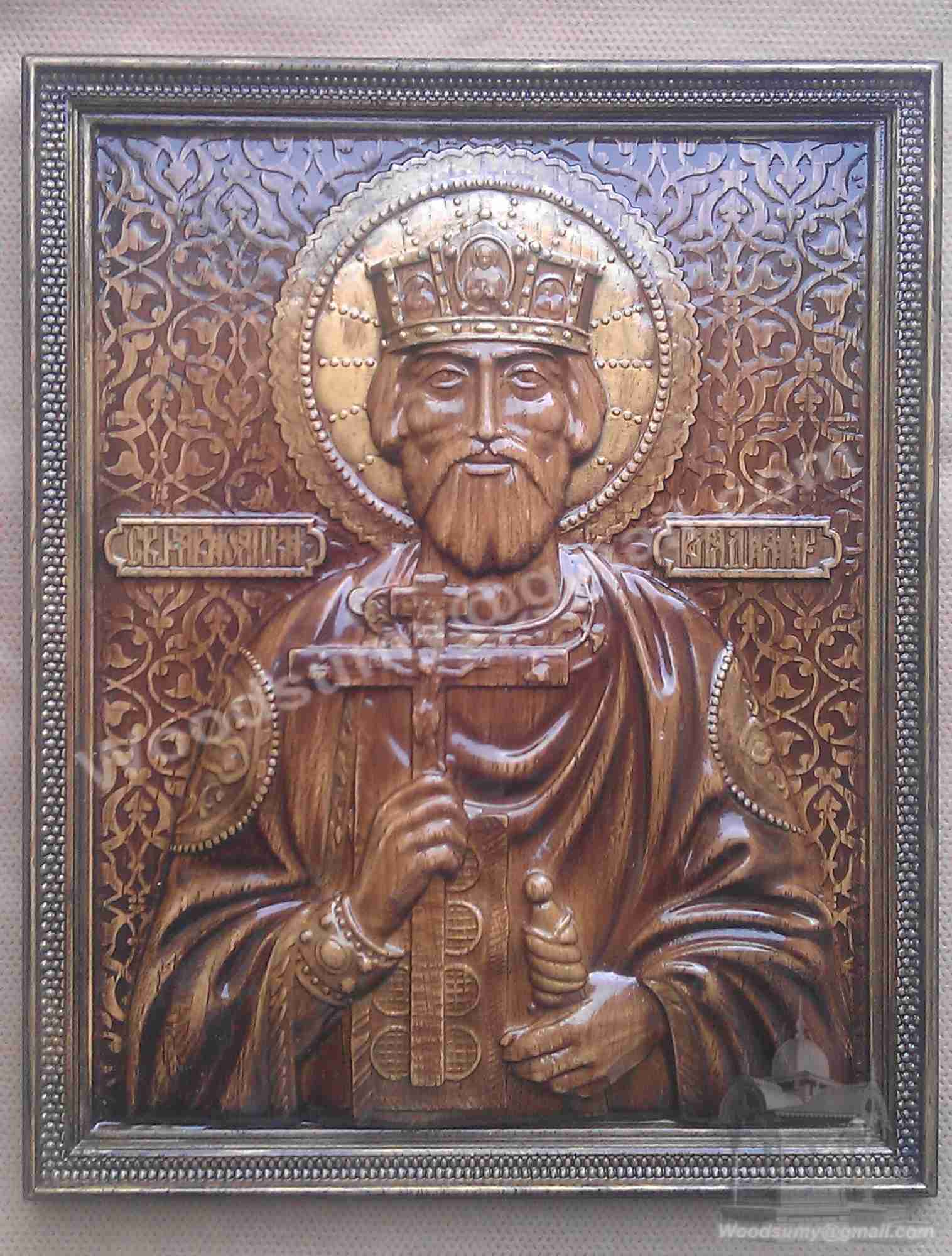 Резная икона "Святой Князь Владимир"