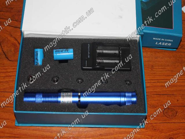 Cверхмощный прожигающий синий лазер 2000 mW (2,0 Вт) с фокусировкой