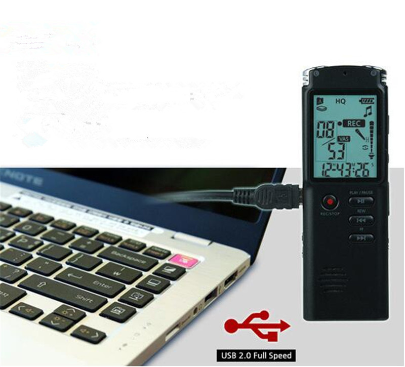 T60 Профессиональный цифровой диктофон 8гб памяти большой ЖК дисплей 1,6 " + mp3-плеер